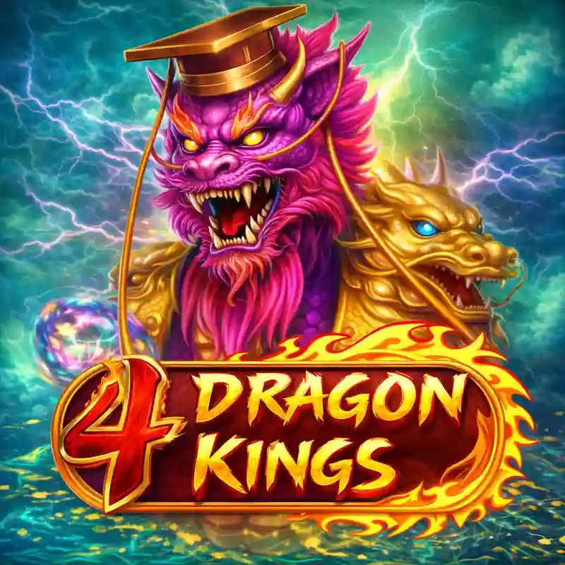 4 Dragon Kings casino slot game banner